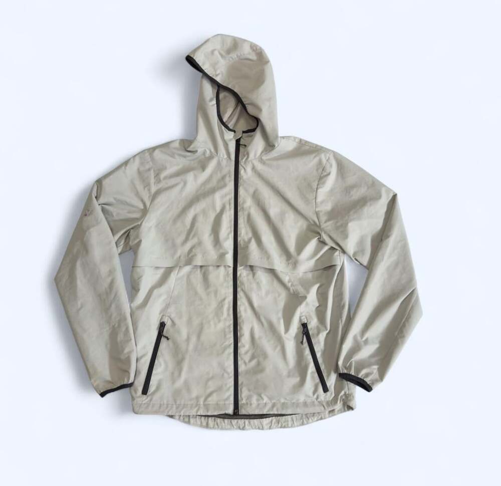 Champion Venture Dry Hooded Windbreaker Jacket Size M Gray